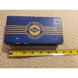 Vintage Poker Chips With Original Box- Lowe- Plastic- Interlockable